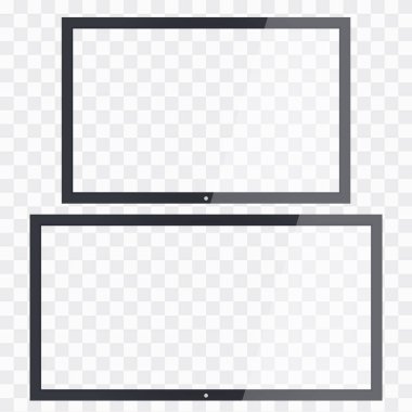 Boş TV çerçeve şeffaflık ekranı. LCD ekranı. TV dijital paneli