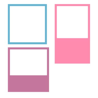 Fotoğraf çerçeveleri gerçekçi alt gölge ile. Boş fotoğraf çerçeve gölge şablonu 