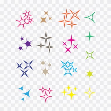 Parıltı, parıldayan ışık yıldızları ve patlamaları etkiler. Parlak havai fişek, dekorasyon pırıltısı, parlak ışık