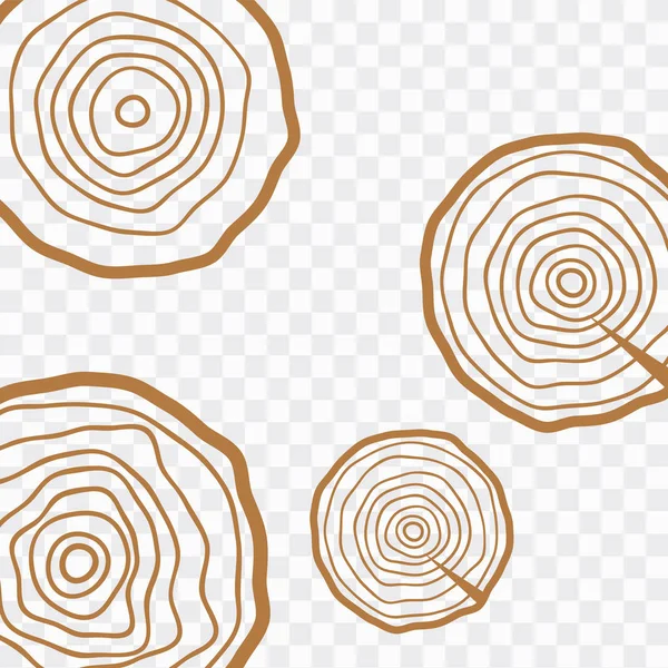 Anéis Árvore Vetorial Vetor Textura Madeira Abstrato Círculo Árvore Fundo — Vetor de Stock