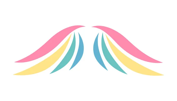 Λογότυπο Φορέα Φτερά Πουλιών Διάνυσμα Αγγέλου Φτερωτή Ετικέτα Εικονίδια Λογότυπου — Διανυσματικό Αρχείο