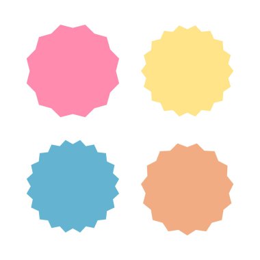 Farklı bir yıldız patlaması vektörü. Yıldız patlaması izole simgeleri ayarlandı 