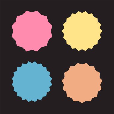 Farklı bir yıldız patlaması vektörü. Yıldız patlaması izole simgeleri ayarlandı 