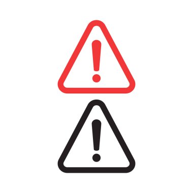 Uyarı Simgesi Vektörü. Dikkat ikonu. Tehlike sembolü. Simgeyi uyar