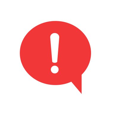 Ünlem işareti. Dikkat ikonu. Tehlike sembolü. Simgeyi uyar 