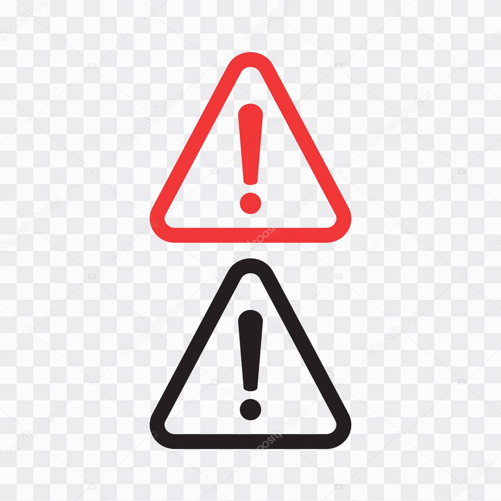 Warning Icon Vector. The attention icon. Danger symbol. Alert icon