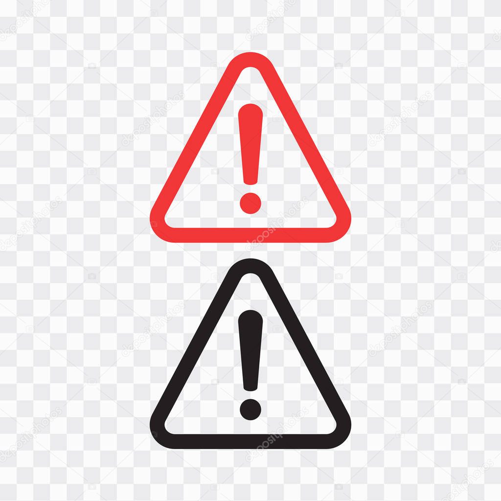 Warning Icon Vector. The attention icon. Danger symbol. Alert icon