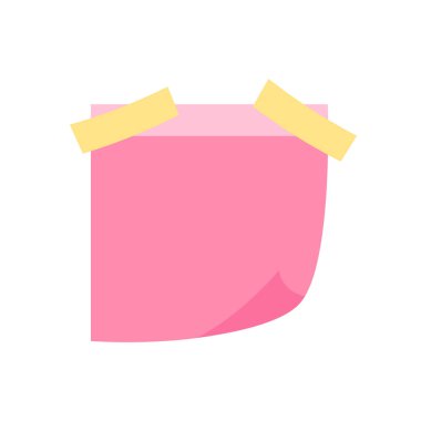 Sarı posta o izole notlar. Not kağıtları VEC'nin renkli yaprak