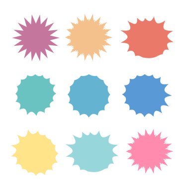 Yıldız patlaması komik şekilleri. Konuşma patlaması kabarcığı 