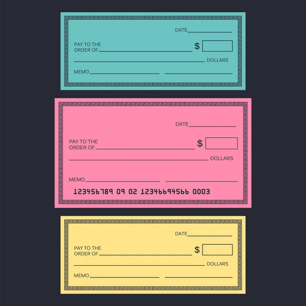 stock vector Blank check template. Check vector template. Banking check template