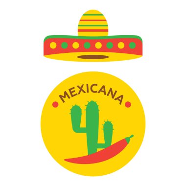 Meksika yemeği logosunu görmeniz gerekir. Meksika hızlı gıda logo şablonu 