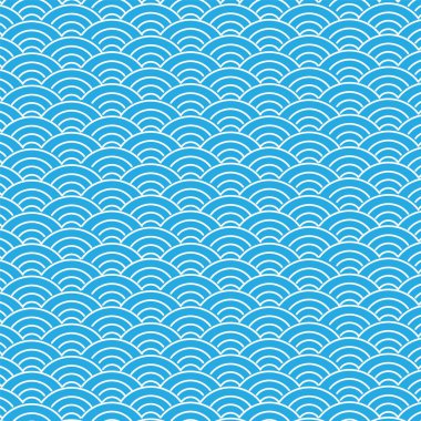 Dalgasız Kalıp. Japon şablonu vektörü