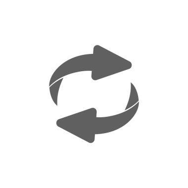 Değiş tokuş simgesi. Arkanı dön ya da oku çevir. Ters işaret 