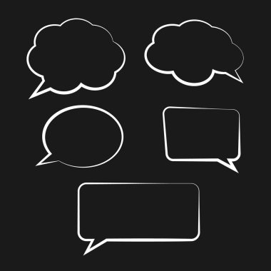 Baloncuklar konuşma karalama seti. Konuşma baloncukları vektörü