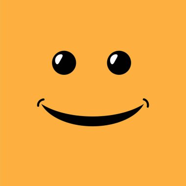 Gülme ikonu şablonu tasarımı. Gülümseyen duygu simgesi vektör logosu