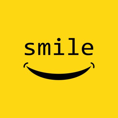 Gülümse Logo Vektör Şablonu. Gülümseyen duygu simgesi vektör logosu