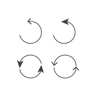 İade Simgesi. Arkanı dön ya da oku çevir. Ters işaret  