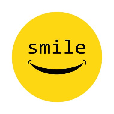 Gülümse logo vektörü. Gülümseyen duygu simgesi vektör logosu 