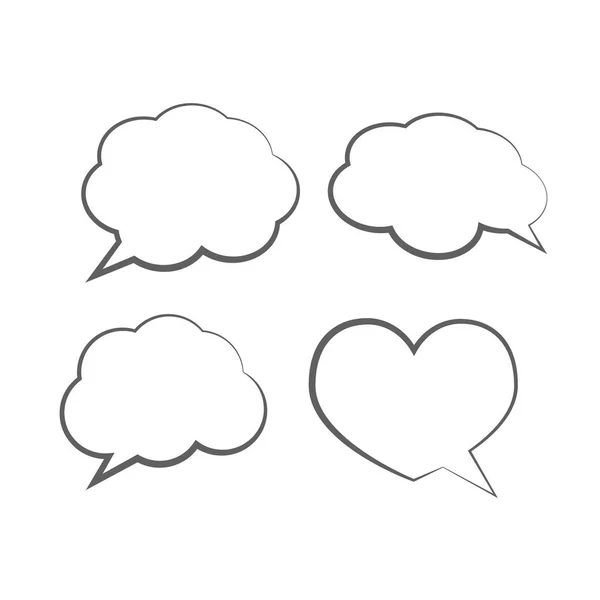 Stickers Speech Bubbles Vector Cloud Bubble Speech Communication — Stock Vector