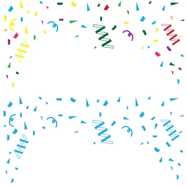 Confettis Lumineux Coloré Isolé Vecteur Festif Chute Brillant Fond Confettis — Image vectorielle