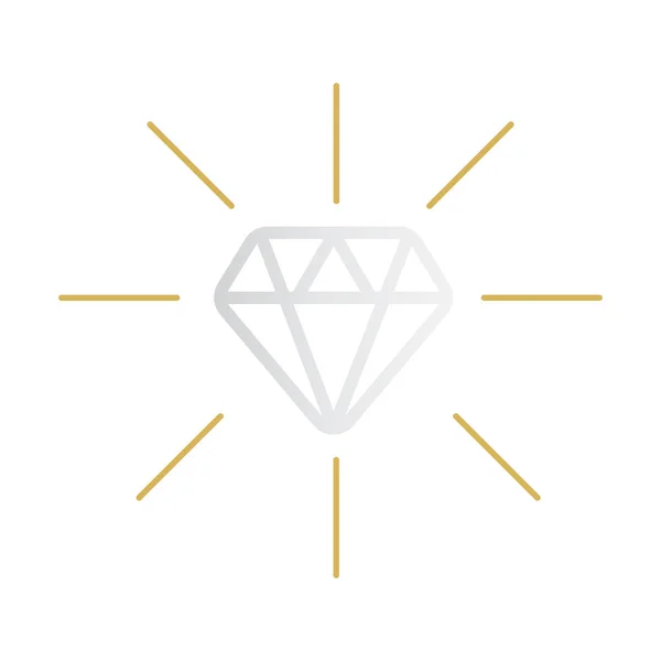 Diamond Icon Brilliant Vector Icon Diamond Outline Vector Sign — Stock Vector