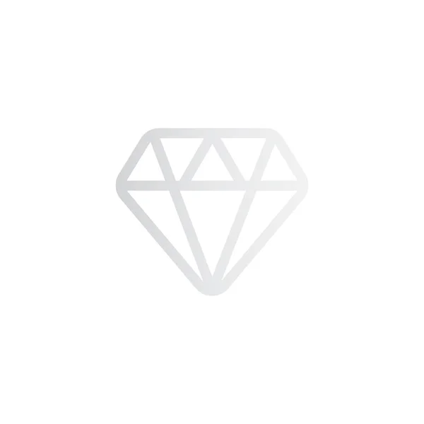 Línea Diamantes Logotipo Geometría Del Arte Icono Vector Brillante — Vector de stock