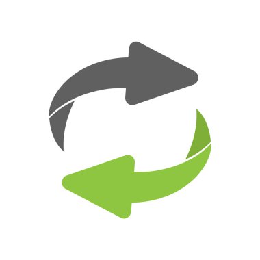 Değiş tokuş simgesi. Arkanı dön ya da oku çevir. Ters işaret 