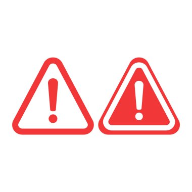 Dikkat ikonu. Tehlike sembolü. Simgeyi uyar