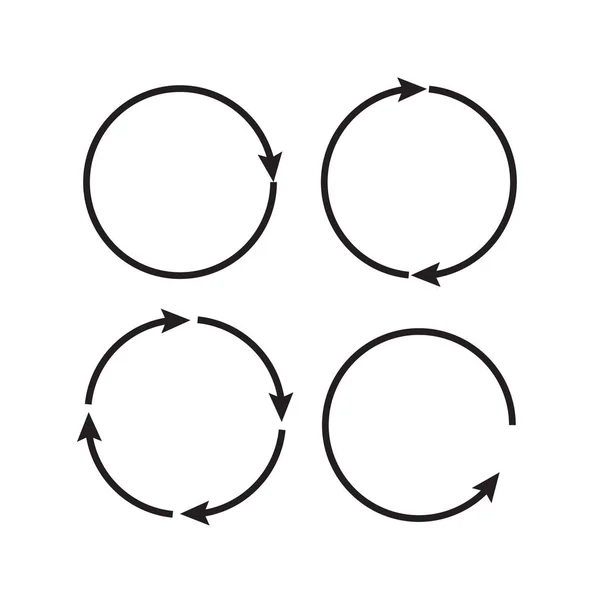 Passos de setas de círculo. Setas negócio infográfico vetor —  Vetores de Stock