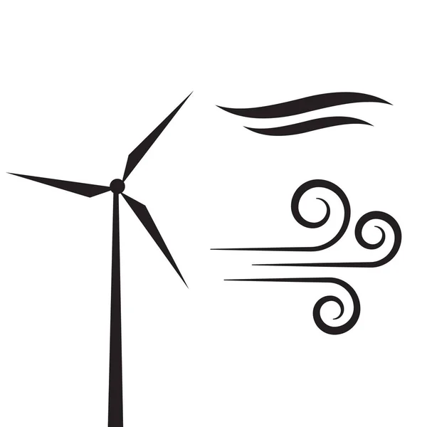 Wind iconen natuur. Vectorset luchtpictogrammen — Stockvector