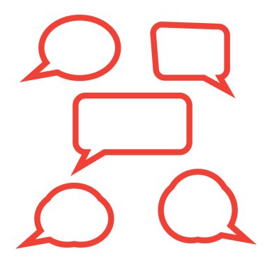 Konuşma baloncukları izole edildi. İletişim için bulut balonu konuşması 