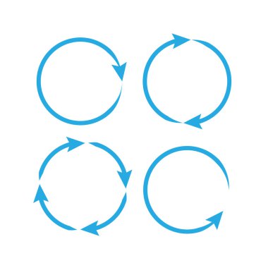 Basamakları çember yapın. Oklar iş bilgi vektörü 