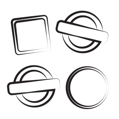 Çerçeveleri pullar. Grunge vektör illüstrasyonunu damgala. Çember Damgaları 