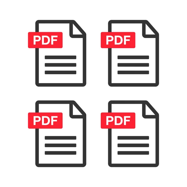 Icono de descarga de archivos PDF. Documento de texto, símbolo web formato de información —  Fotos de Stock