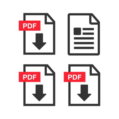 PDF dosya download simgesi. Belge metin, sembol web biçimi Informa