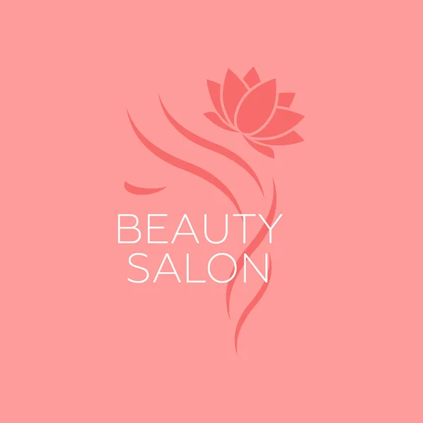 Hermosa mujer vector logotipo plantilla para salón de belleza. Logo vector — Archivo Imágenes Vectoriales