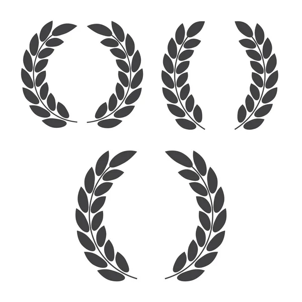 Laurel Wreath Vector. Segni di premiazione con corona di alloro — Vettoriale Stock