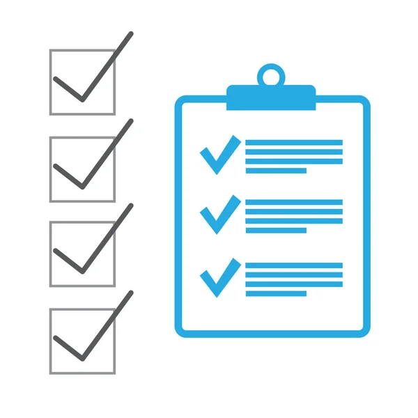 Checklist klembord pictogram. Vink het symbool rechts aan — Stockvector