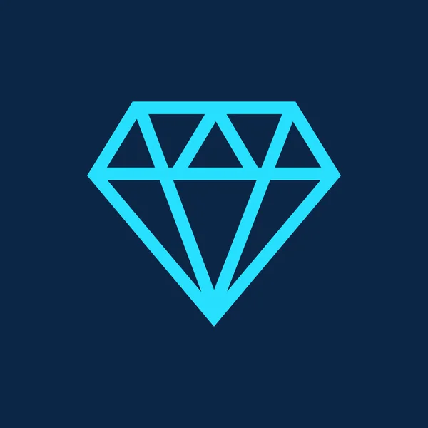 Icono de diamante. Icono de línea diamante. Señal vectorial contorno diamante — Vector de stock