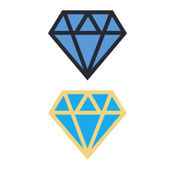 Icône vectorielle plate diamant. icône vectorielle brillante — Image vectorielle