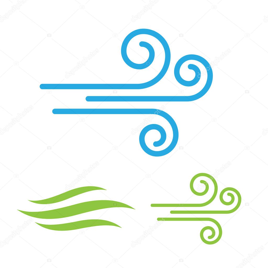 Wind icon Vector. Air icons vector set