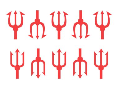 Mızrak saplı şeytan. Neptün kırmızı vektör mızrağı 