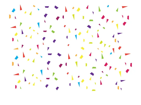 Confetti d'oro. Illustrazione festiva della caduta di Confetti lucenti — Vettoriale Stock