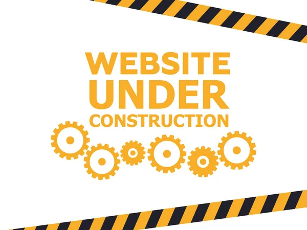 Under construction concept. Warning tape banner — Stock Vector