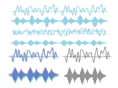 Ses dalgaları düz bir şekilde işaret ve sembol verir