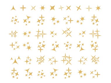 Parlak ışıklar ayarlandı. Parlayan ışık efekti yıldızı.