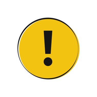 Dikkat işareti işareti. Uyarı alarmı. Dikkat simgesi