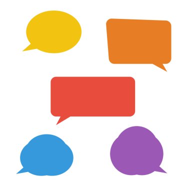 Konuşma baloncukları izole edildi. İletişim için bulut balonu konuşması 