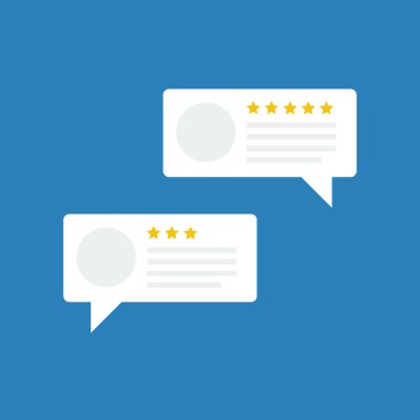 Kullanıcı çevrimiçi vektör simgesini inceler. Geribildirim web sitesi değerlendirmesi 