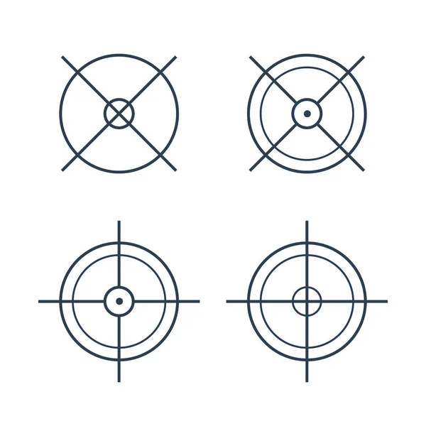 Iconos de objetivo. Francotirador disparo marca vector — Archivo Imágenes Vectoriales